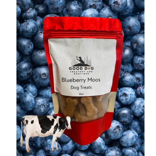 all natural dog treats Blueberry Moos (grain free)