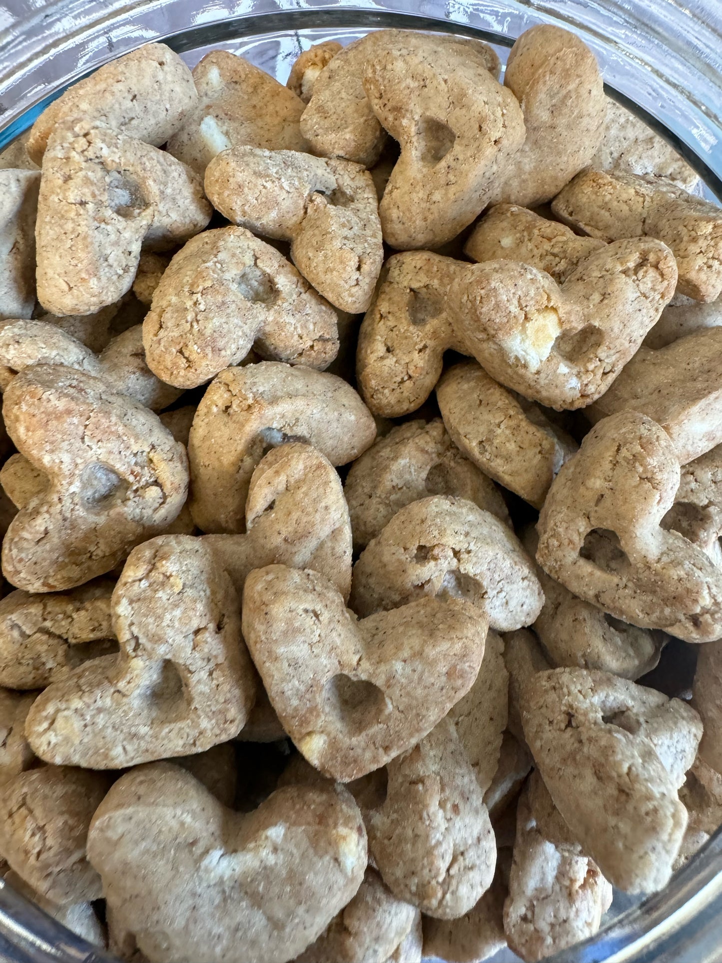 All Natural Dog Treats Banana Bread Hearts